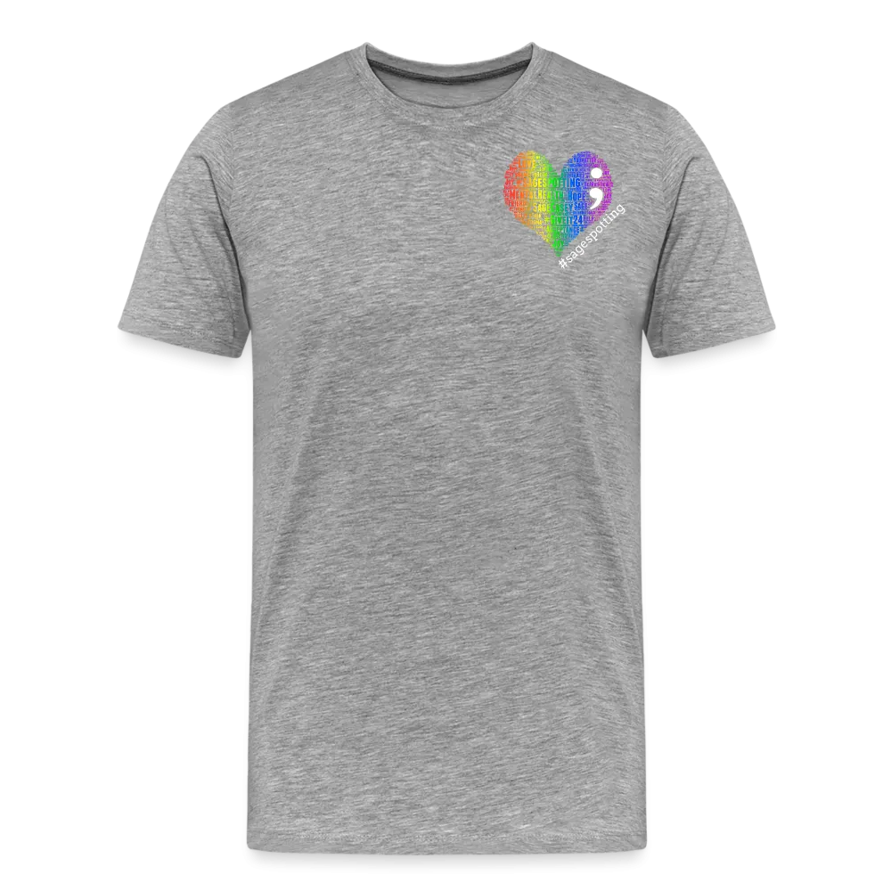 Unisex Athletic T-Shirt - Pocket HEART WordCloud/Classic SCF Logo