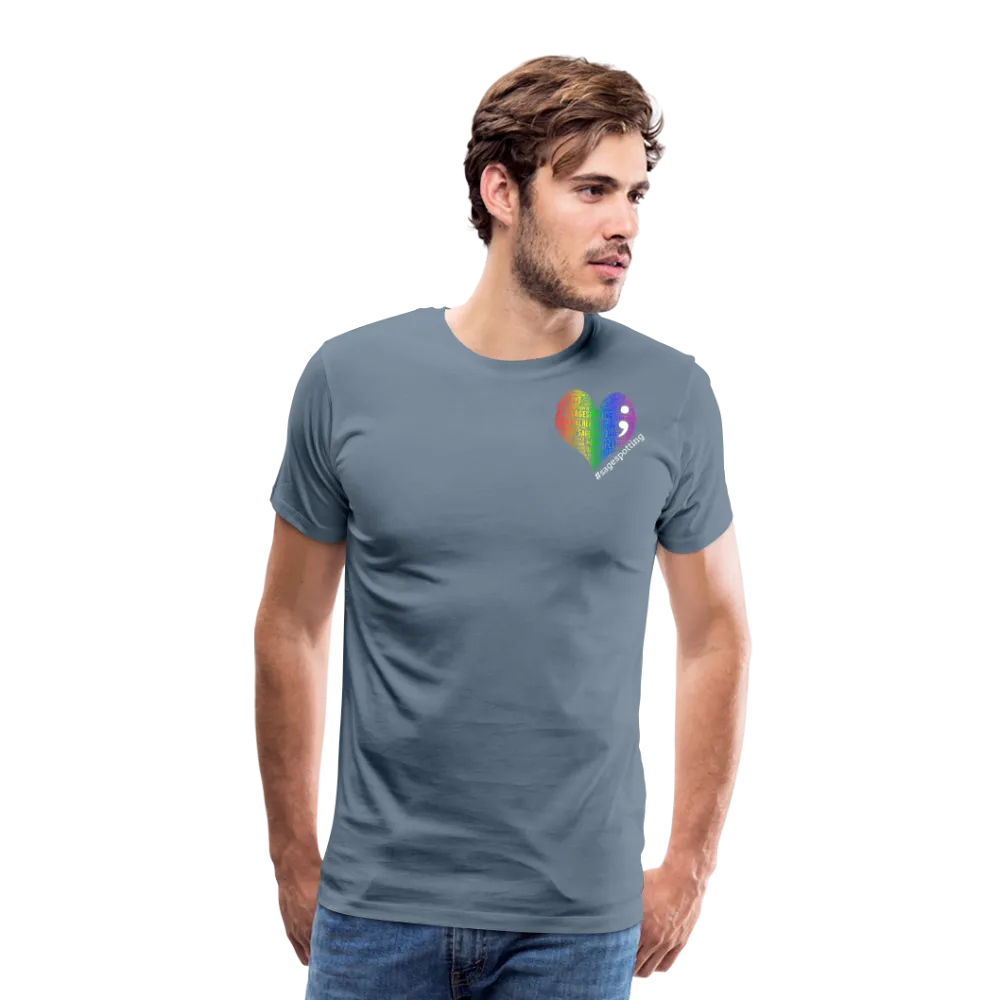 Unisex Athletic T-Shirt - Pocket HEART WordCloud/Classic SCF Logo