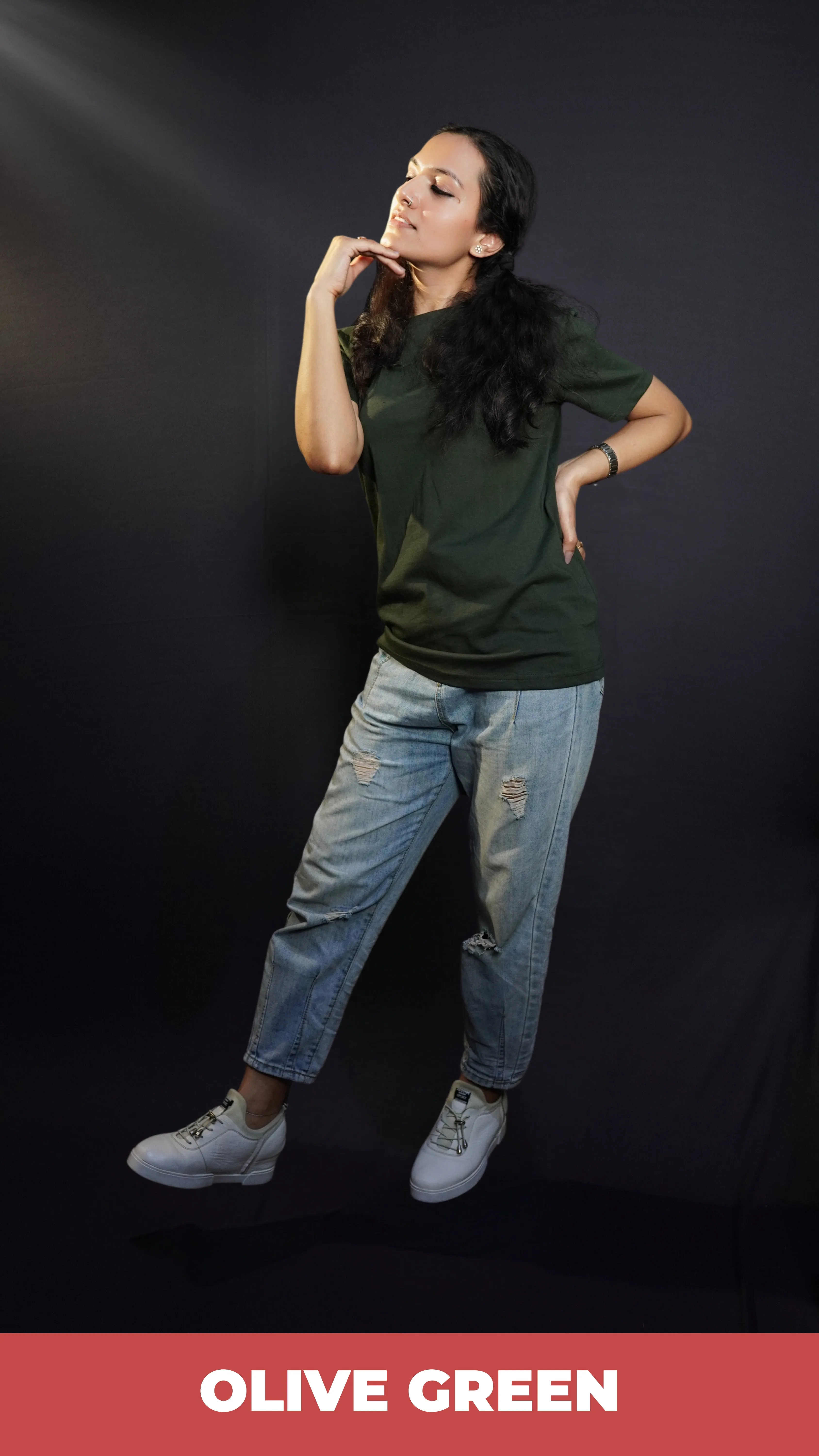 Unisex Olive Green T shirt