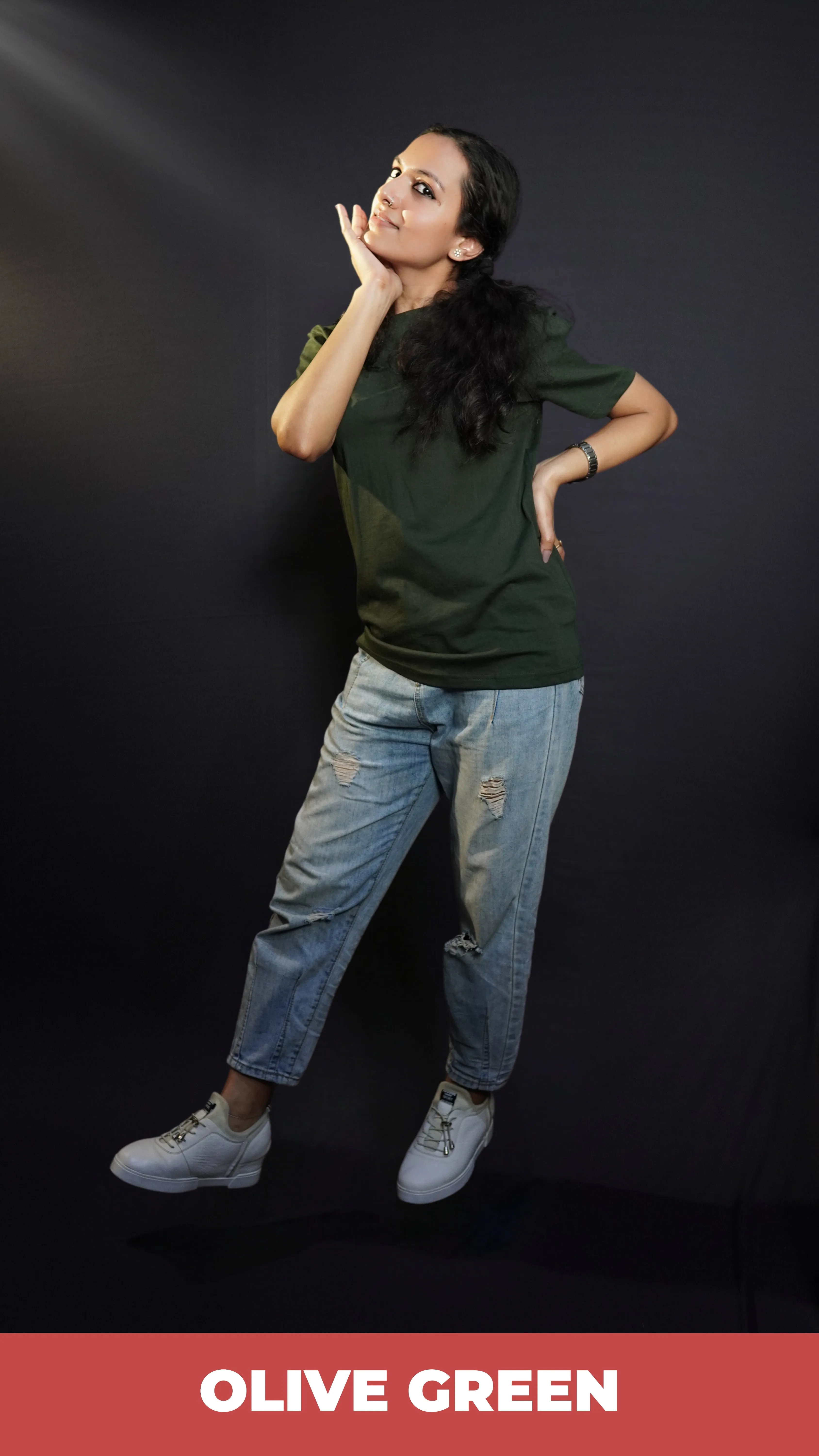 Unisex Olive Green T shirt