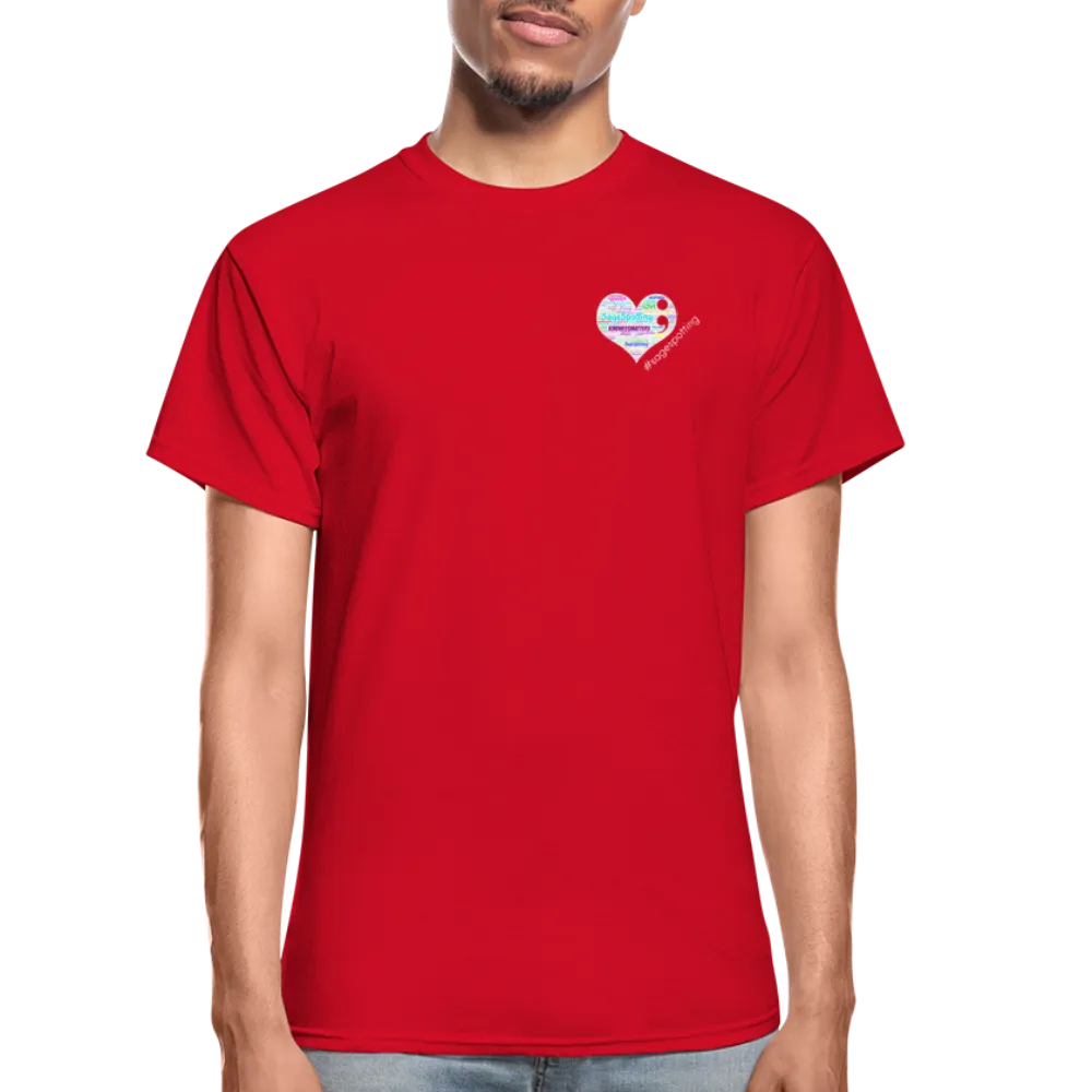 Unisex T-Shirt - Pocket Heart Semicolon/Classic SCF Logo