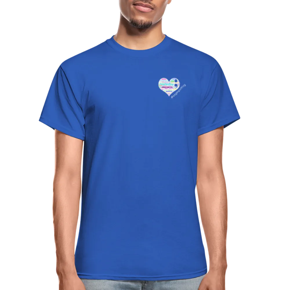 Unisex T-Shirt - Pocket Heart Semicolon/Classic SCF Logo