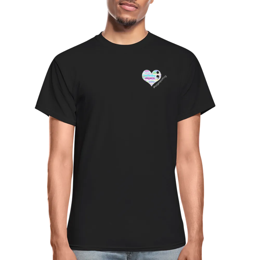Unisex T-Shirt - Pocket Heart Semicolon/Classic SCF Logo