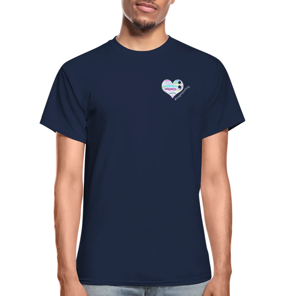 Unisex T-Shirt - Pocket Heart Semicolon/Classic SCF Logo