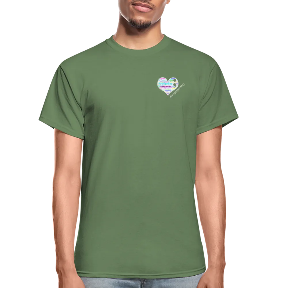 Unisex T-Shirt - Pocket Heart Semicolon/Classic SCF Logo