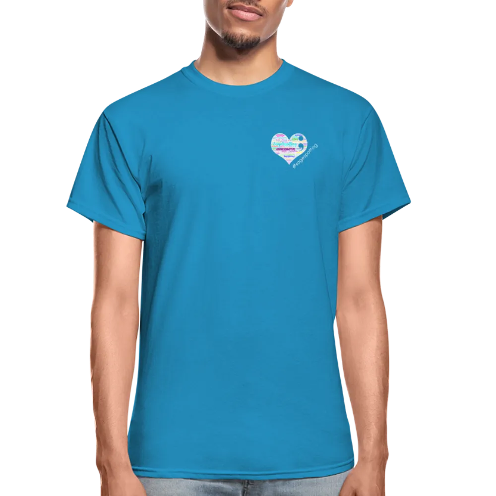 Unisex T-Shirt - Pocket Heart Semicolon/Classic SCF Logo