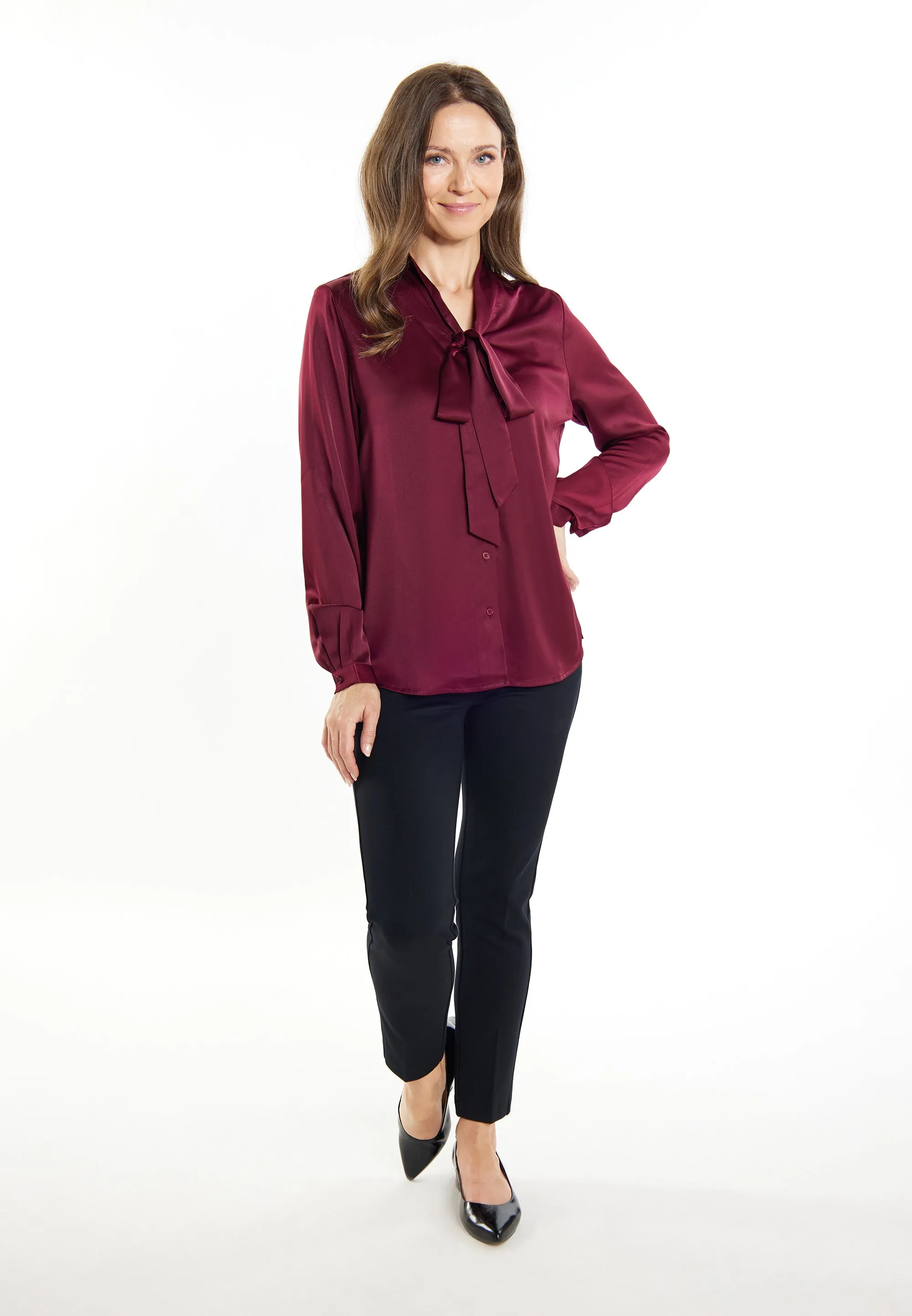 usha BLACK LABEL Women's Long Sleeve Blouse