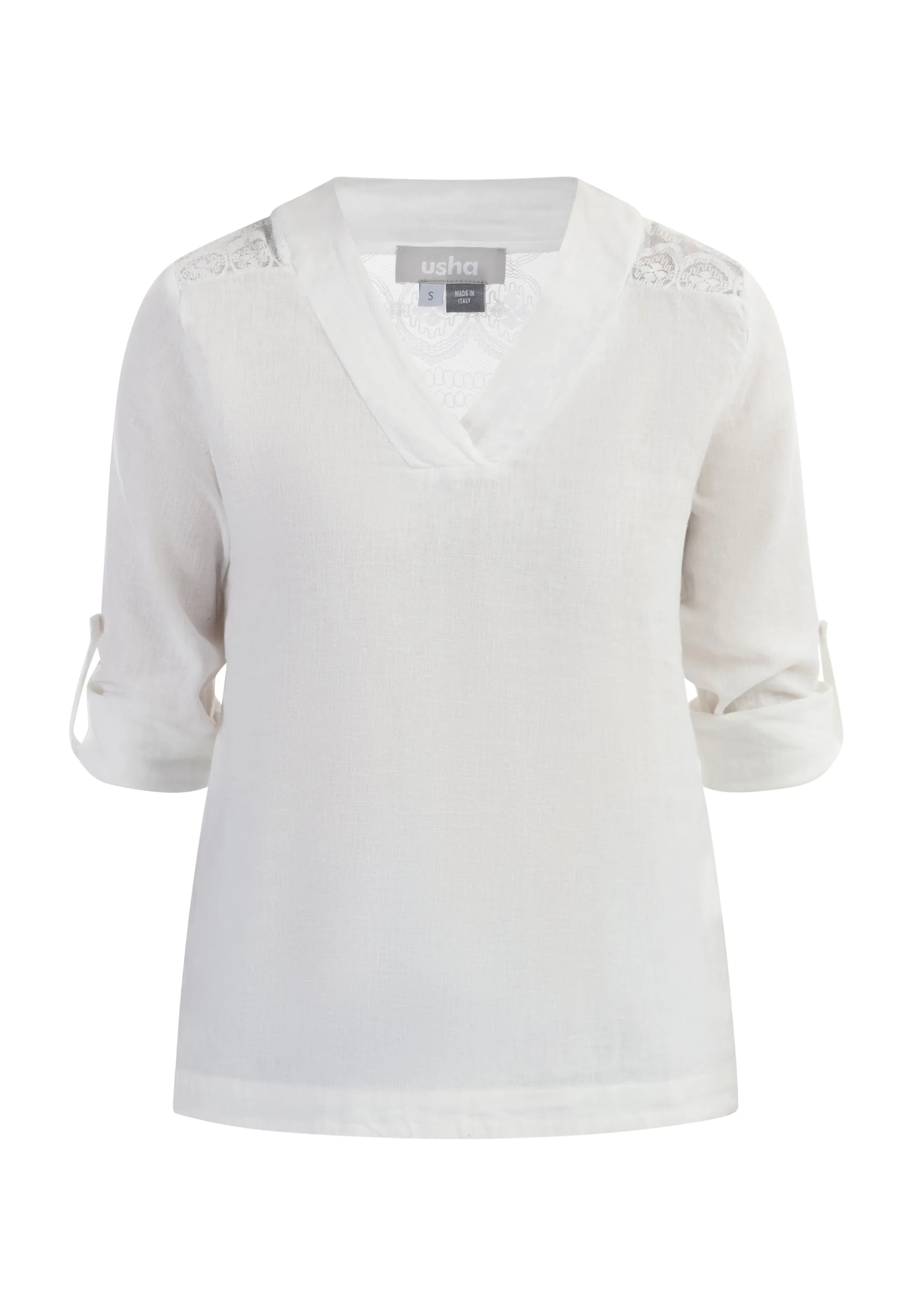 Usha Women's Blouse Shirt With Lace