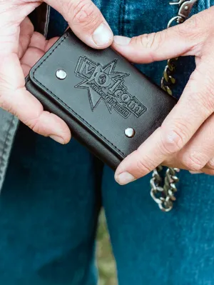V Ent Leather Geldbeutel - BLACK