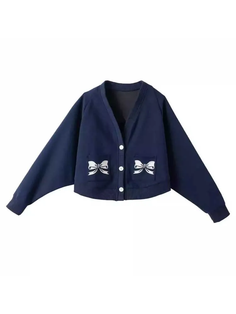 V-neck Short Sweater Cardigan