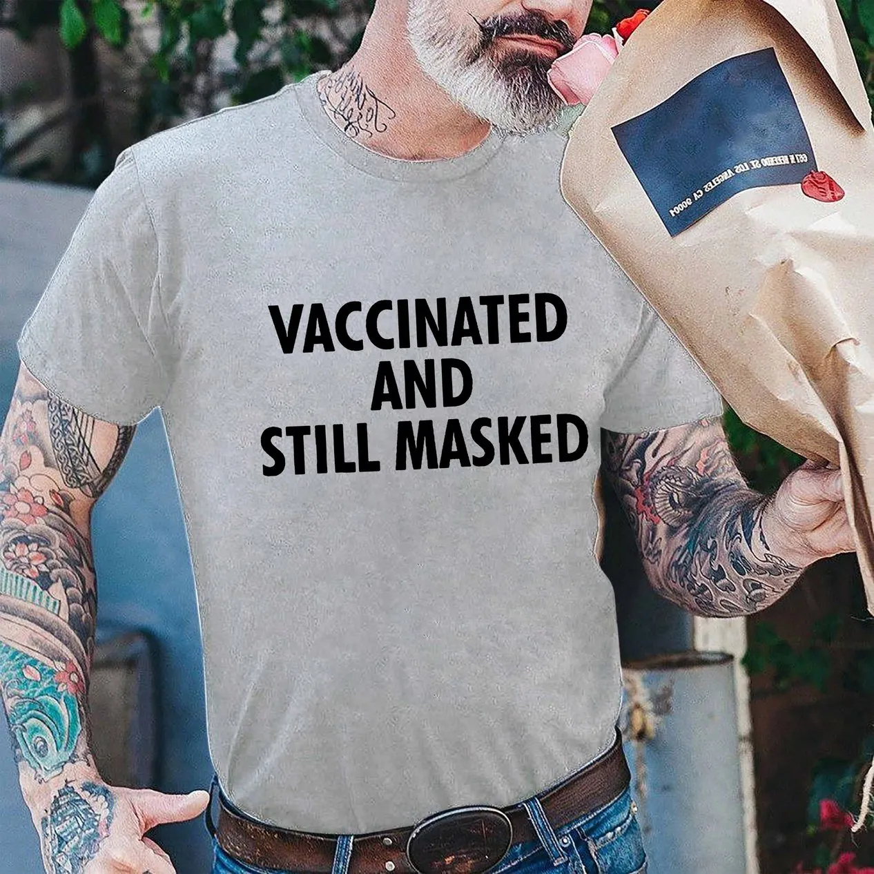 Vaccinated And Still Masked Men's T-shirt
