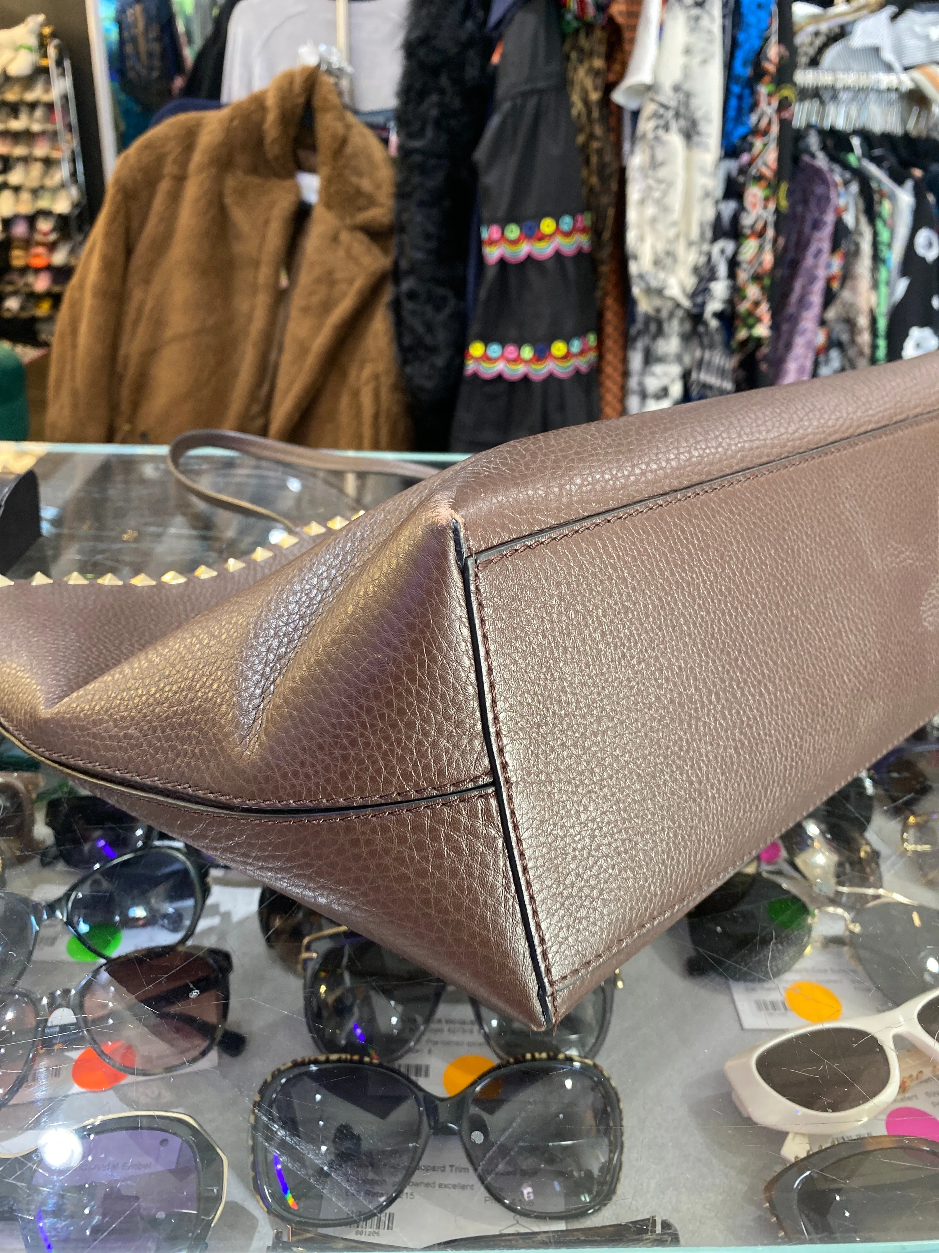 Valentino Chocolate Brown Leather Tote