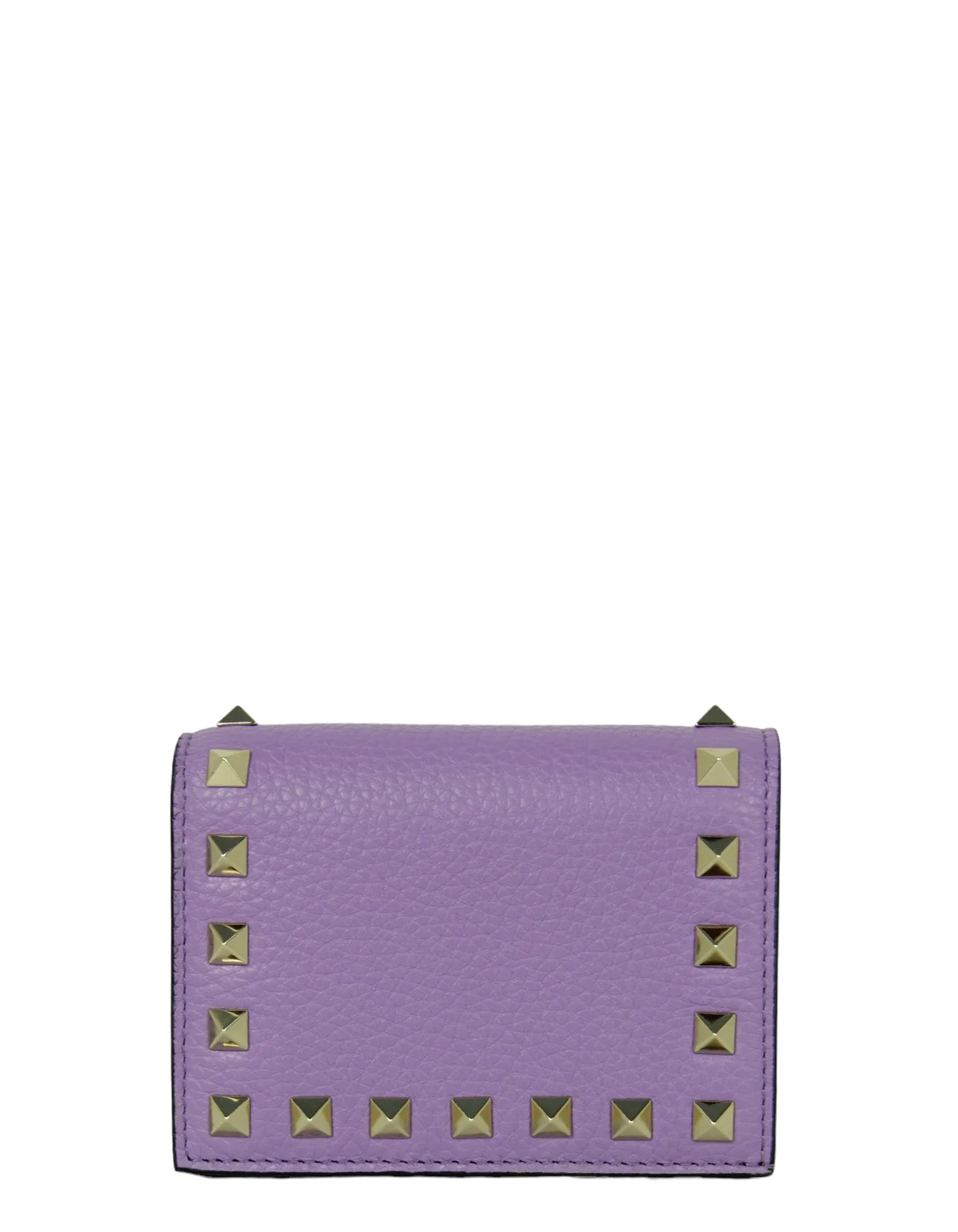 Valentino Purple Compact Rockstud Wallet