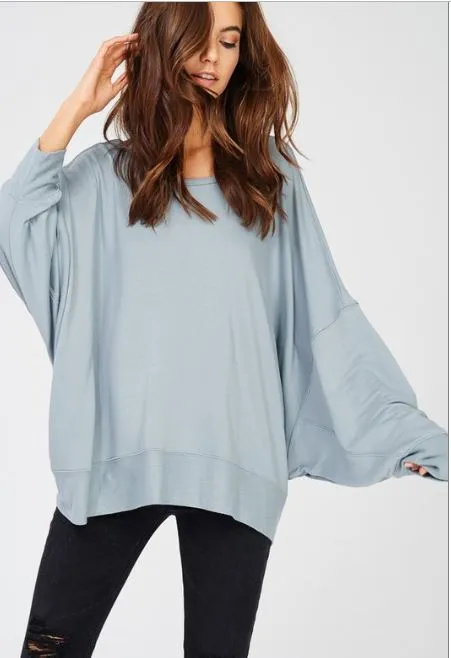 VERA OPEN BACK TUNIC BLUE-