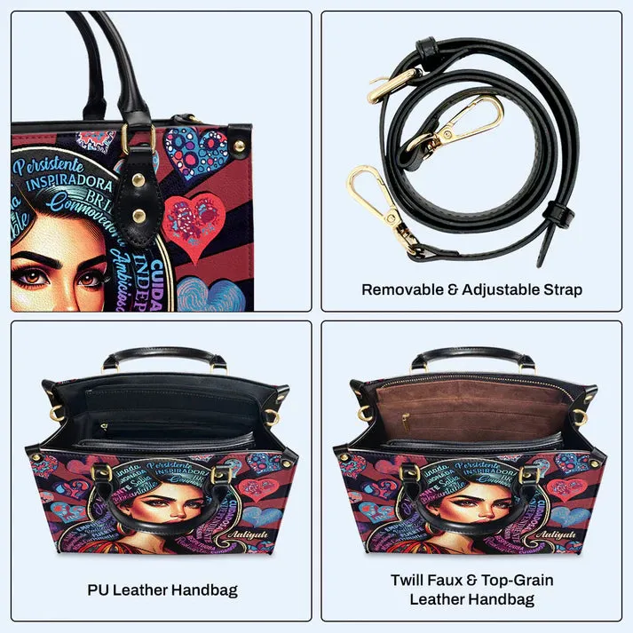 Vibrant Icon Personalized Leather Tote - CHRISTIANARTBAG Tribute to Femininity - CABLTHB06310324.
