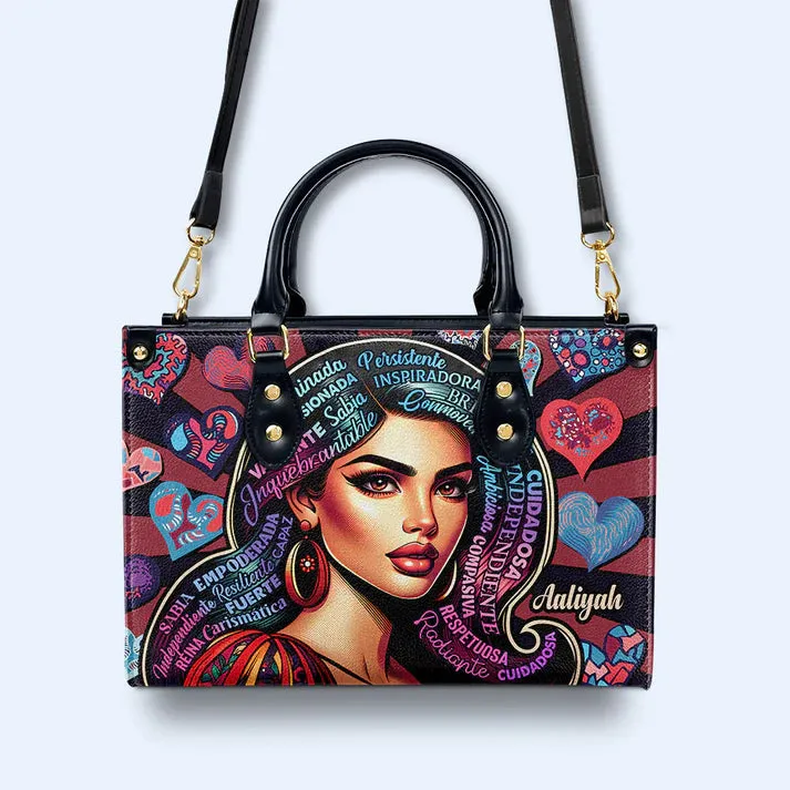 Vibrant Icon Personalized Leather Tote - CHRISTIANARTBAG Tribute to Femininity - CABLTHB06310324.