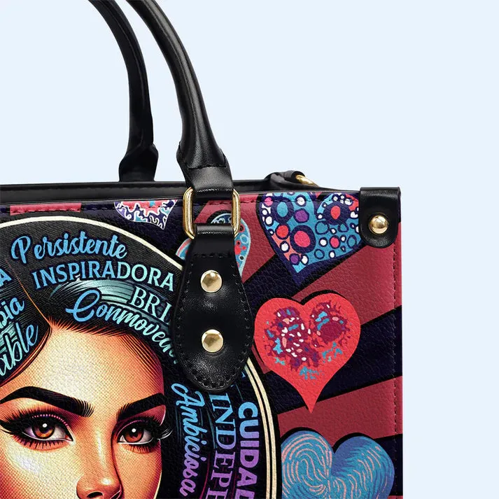 Vibrant Icon Personalized Leather Tote - CHRISTIANARTBAG Tribute to Femininity - CABLTHB06310324.