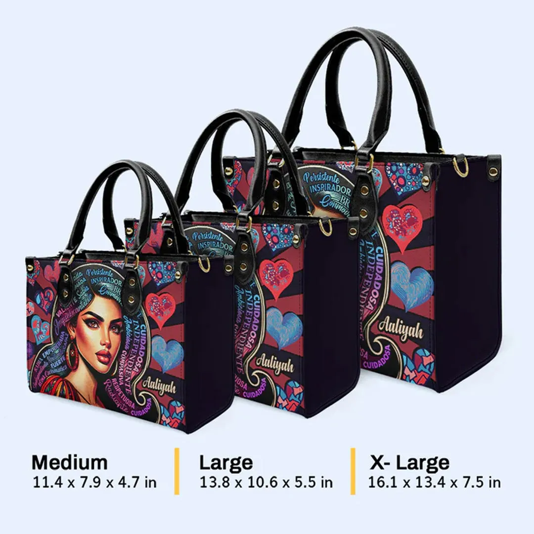 Vibrant Icon Personalized Leather Tote - CHRISTIANARTBAG Tribute to Femininity - CABLTHB06310324.