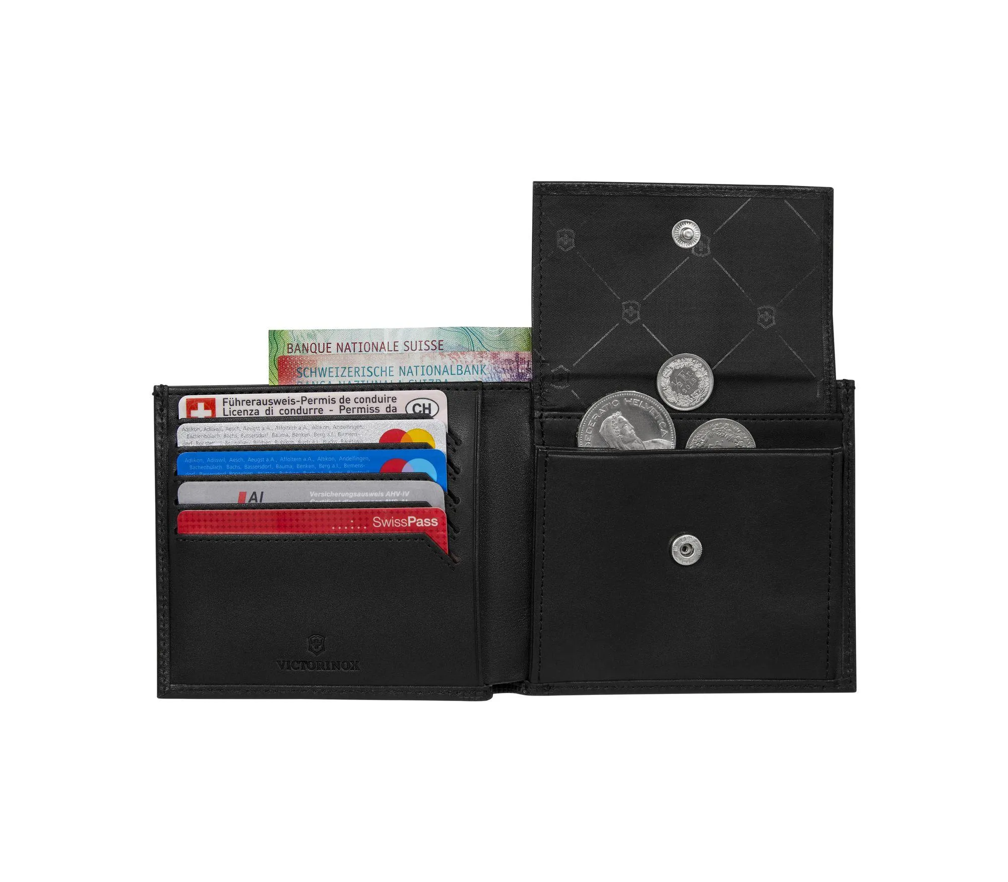 Victorinox Altius Alox Leather Delux Bi-Fold Organizer with RFID Protection