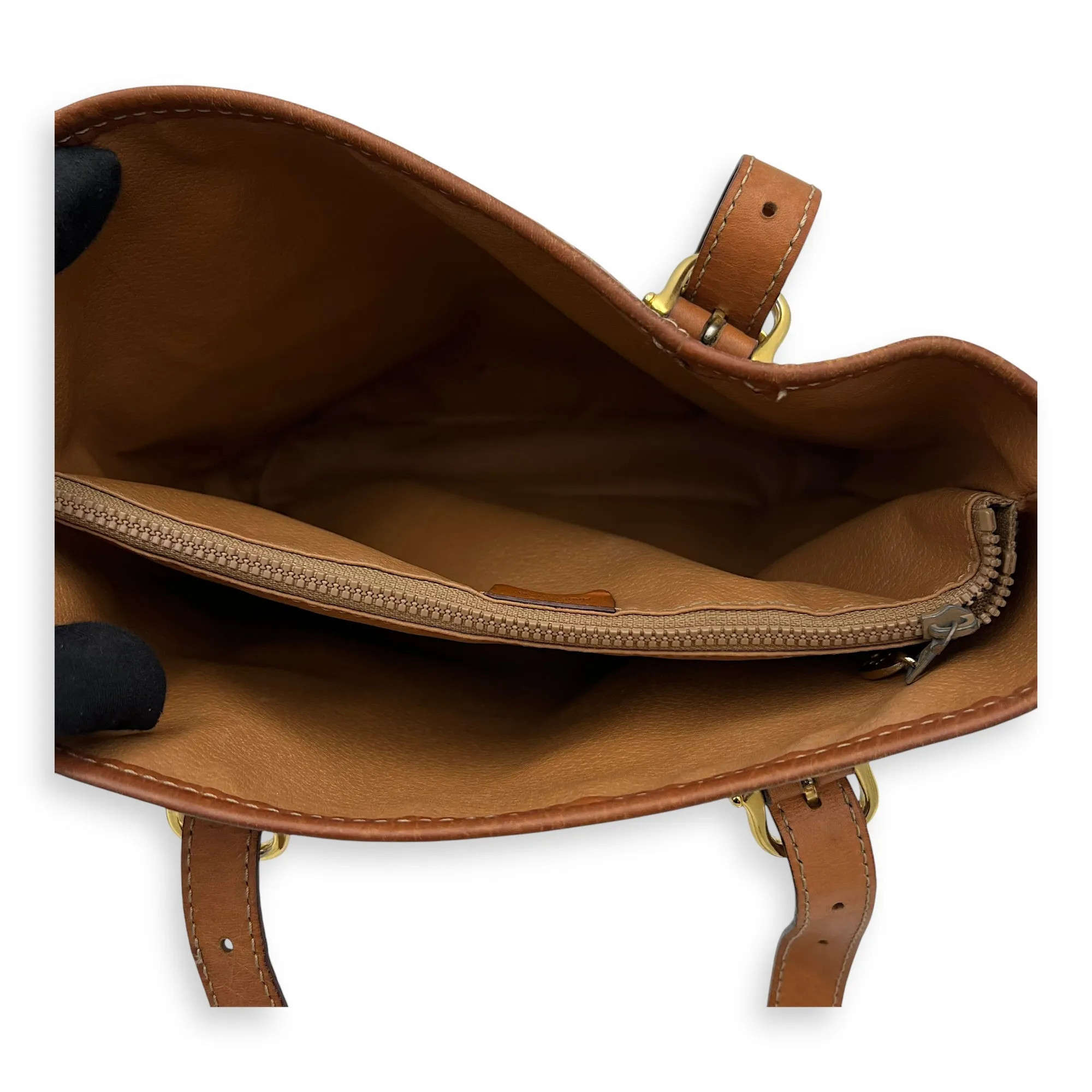 Vintage Macadam Tote Bag Brown in Coated Canvas, Gold hardware