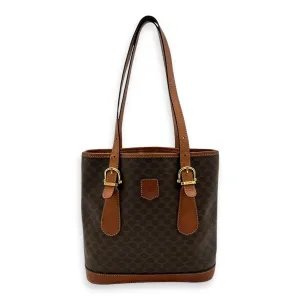 Vintage Macadam Tote Bag Brown in Coated Canvas, Gold hardware
