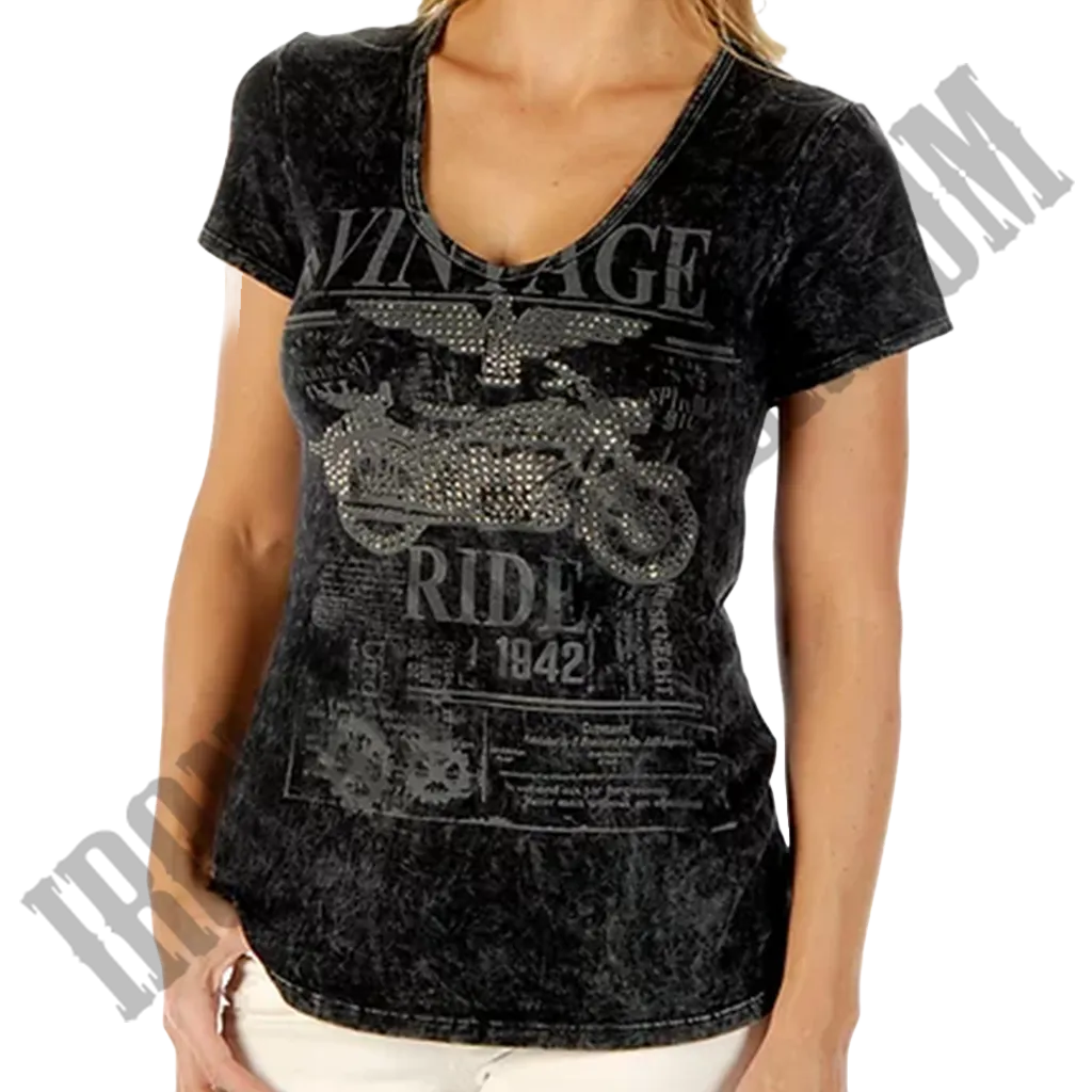 Vintage Ride V-Neck Tee
