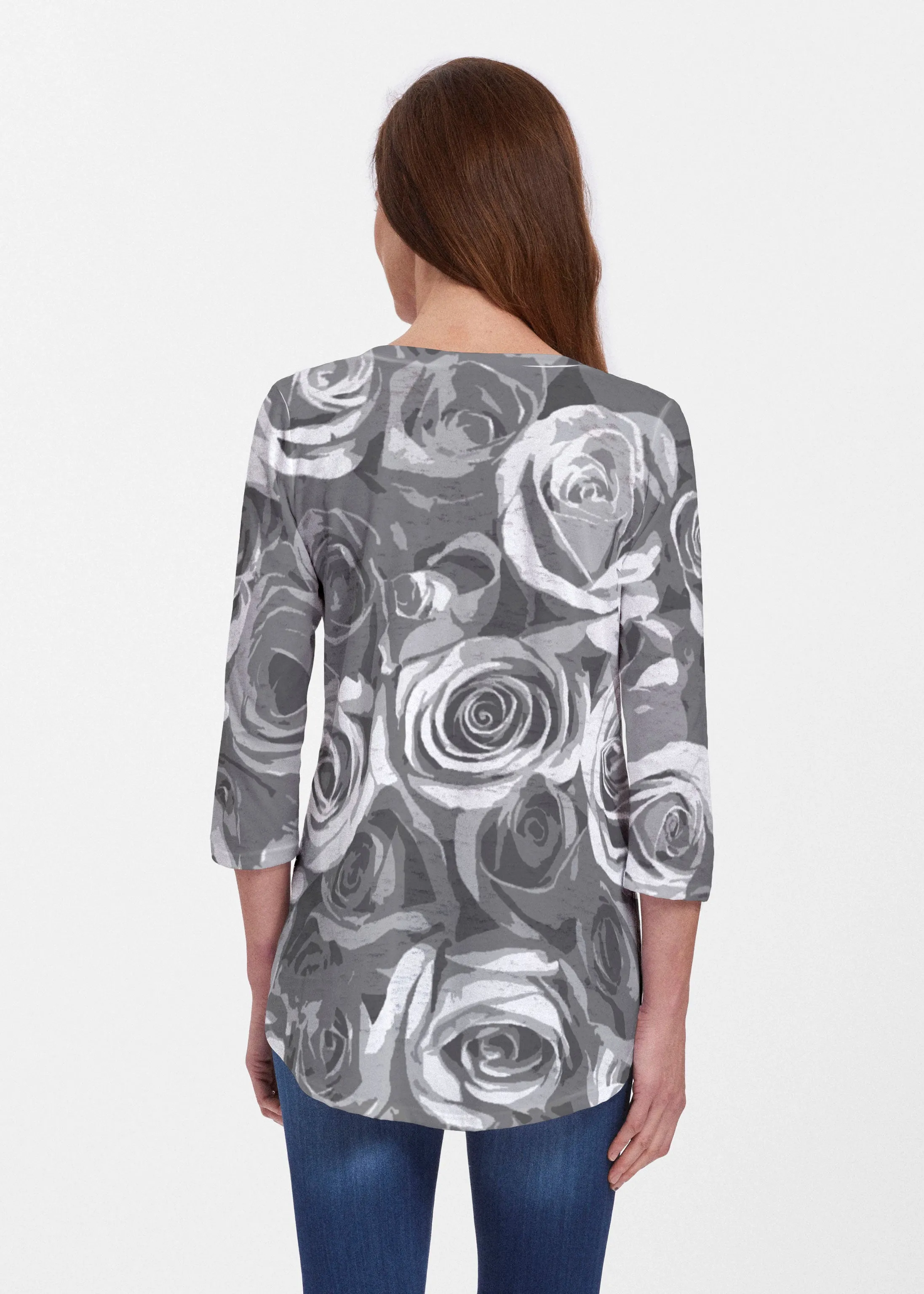 Vintage Rose (5165) ~ Signature V-neck Flowy Tunic