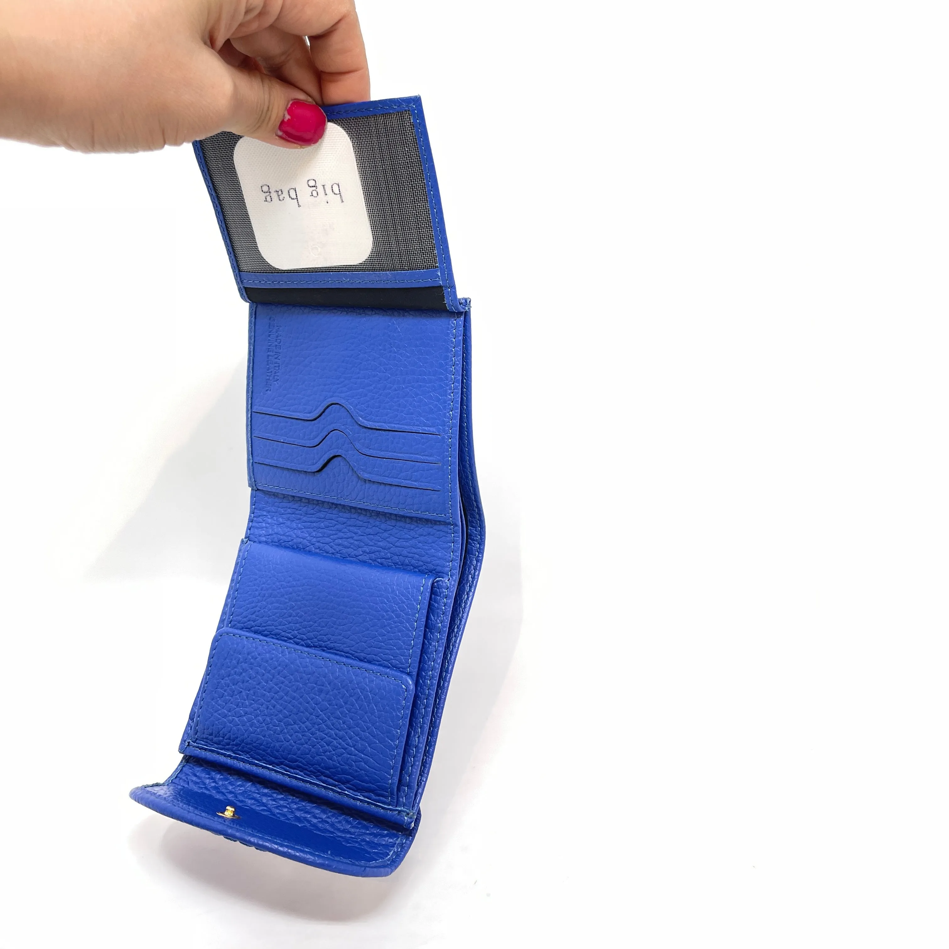 Visona Small Trifold Wallet with Moon Flap