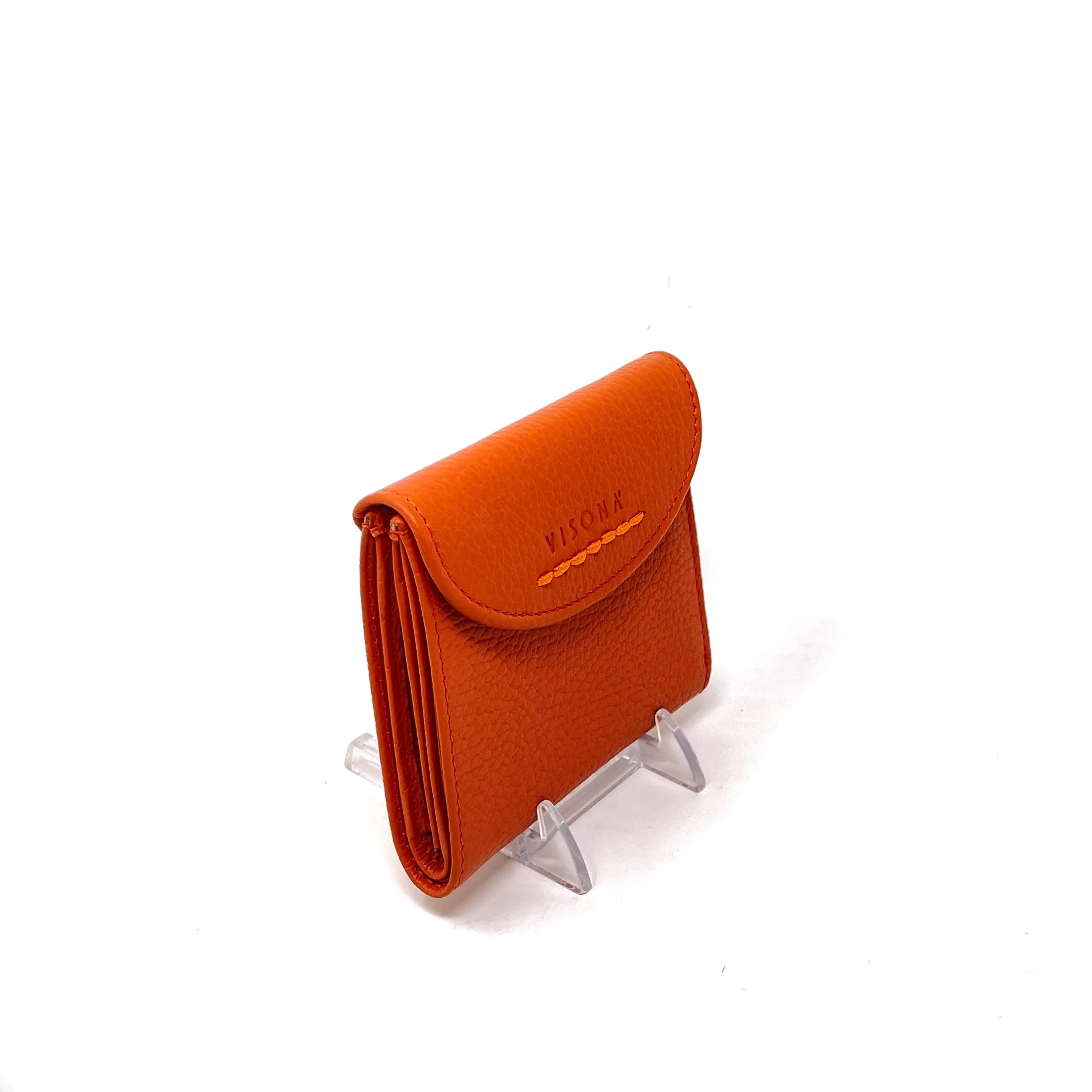 Visona Small Trifold Wallet with Moon Flap