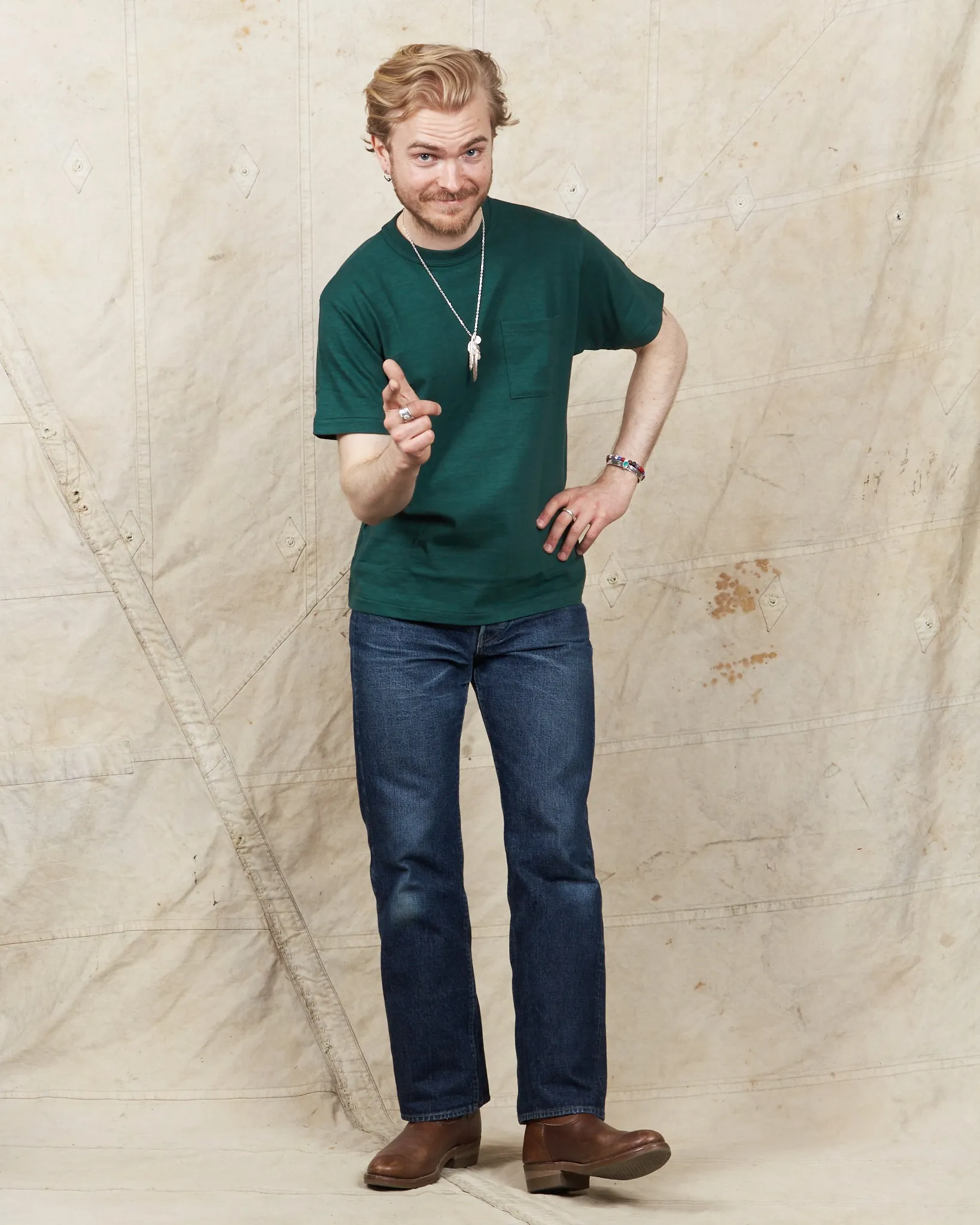 Warehouse & Co. Lot 4601 Pocket T-shirt Dark Green