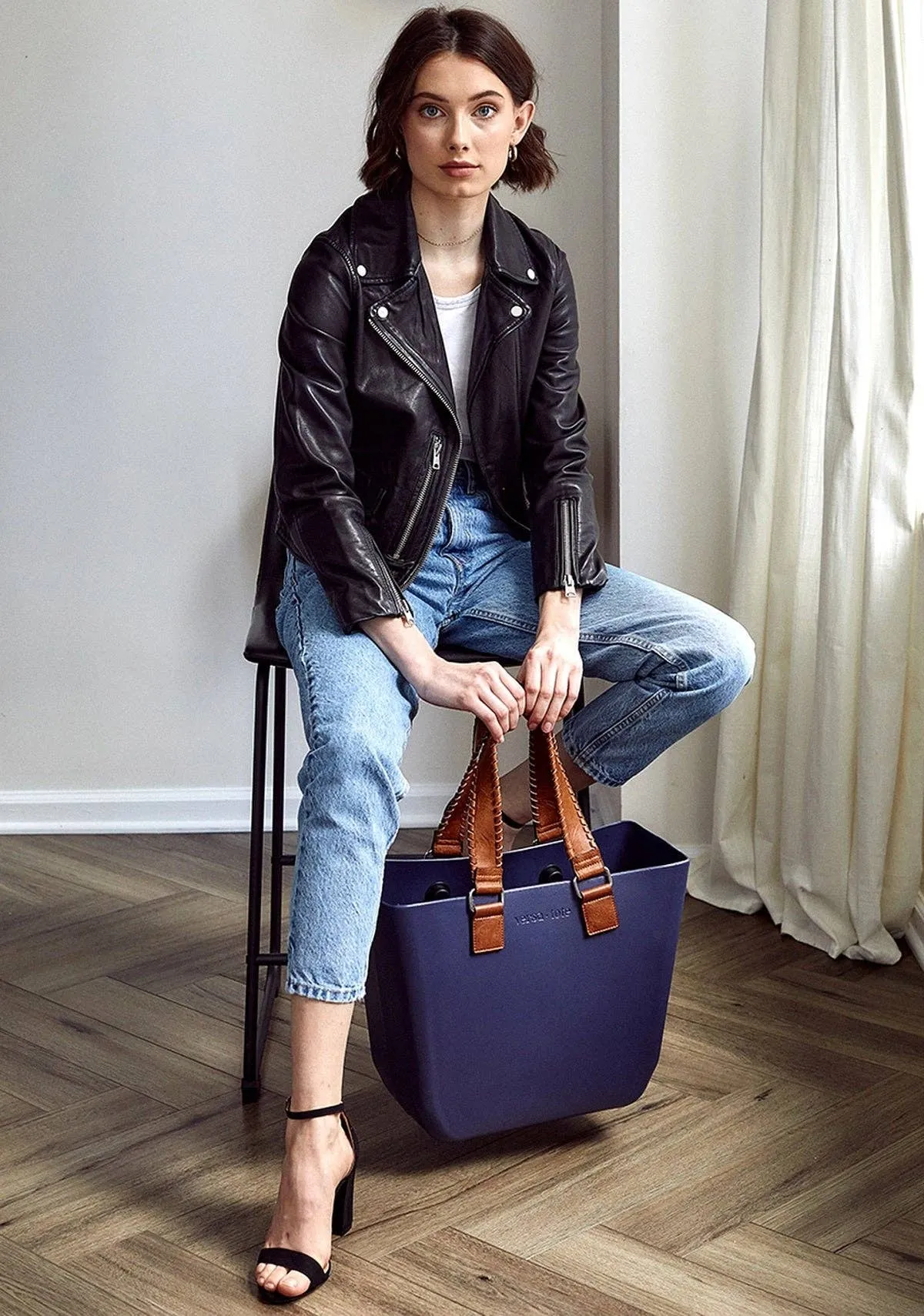 Whipstitch Strap for Versa Tote: Black