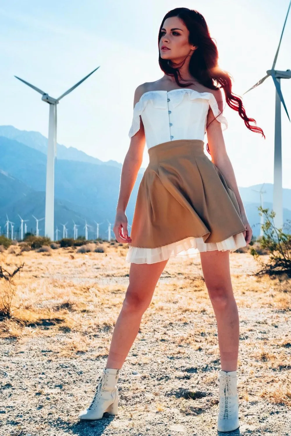 White Cotton Straight Bustline Corset Top With Off The Shoulder Sleeves