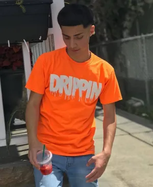 White Drippin | Neon Orange Tee