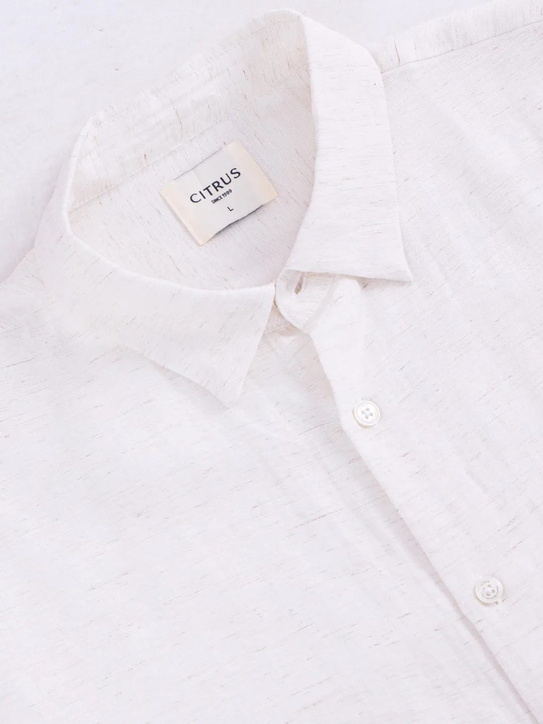 White Plain Full Sleeves Shirt
