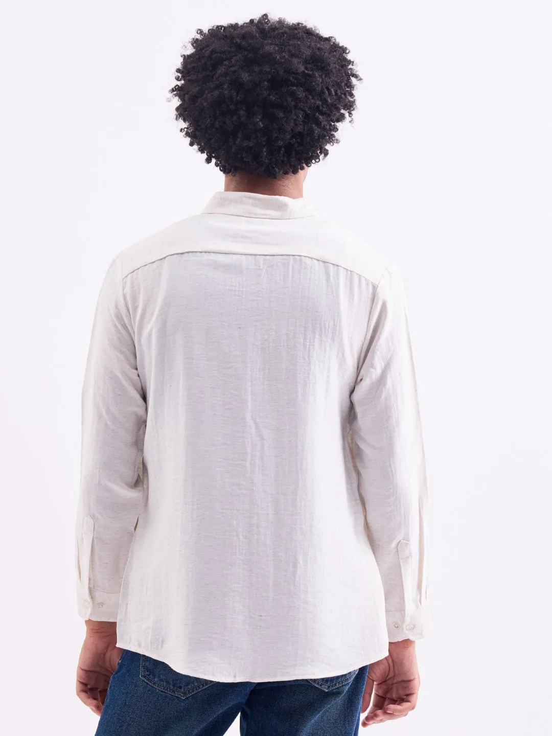 White Plain Full Sleeves Shirt