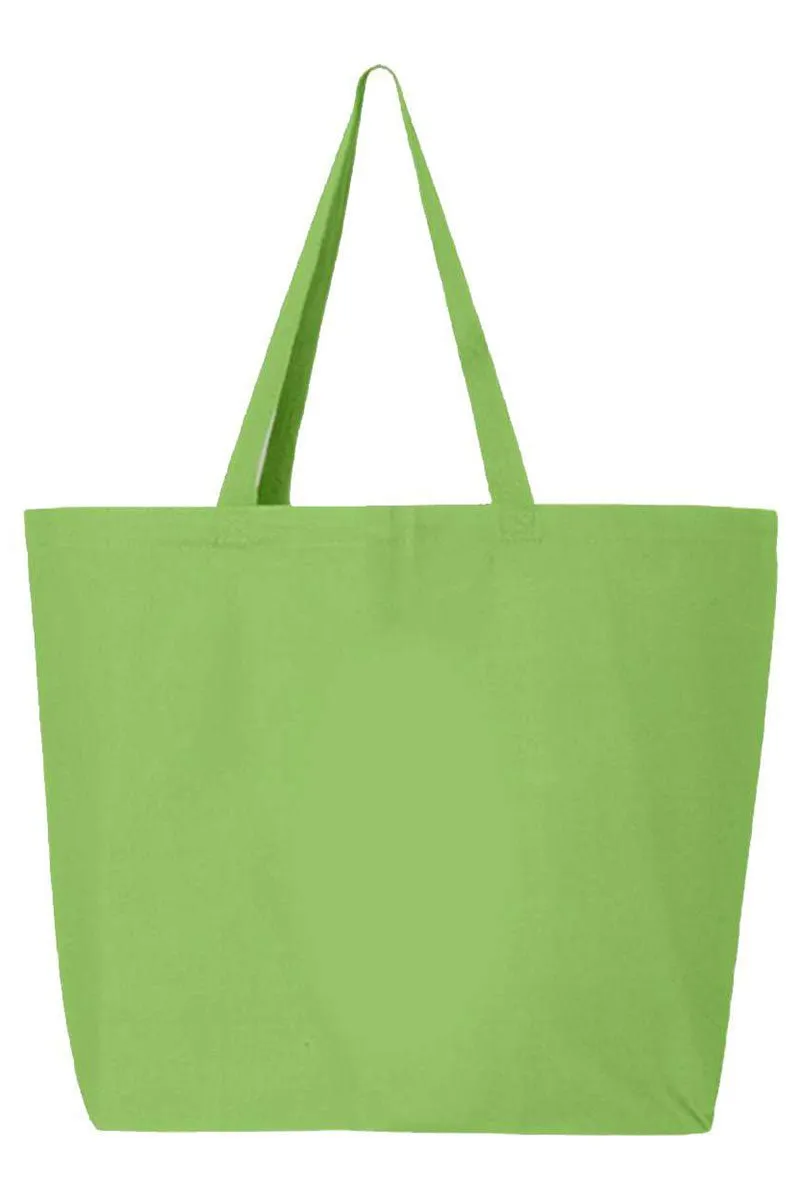 White Retro Style Pray Canvas Jumbo Tote