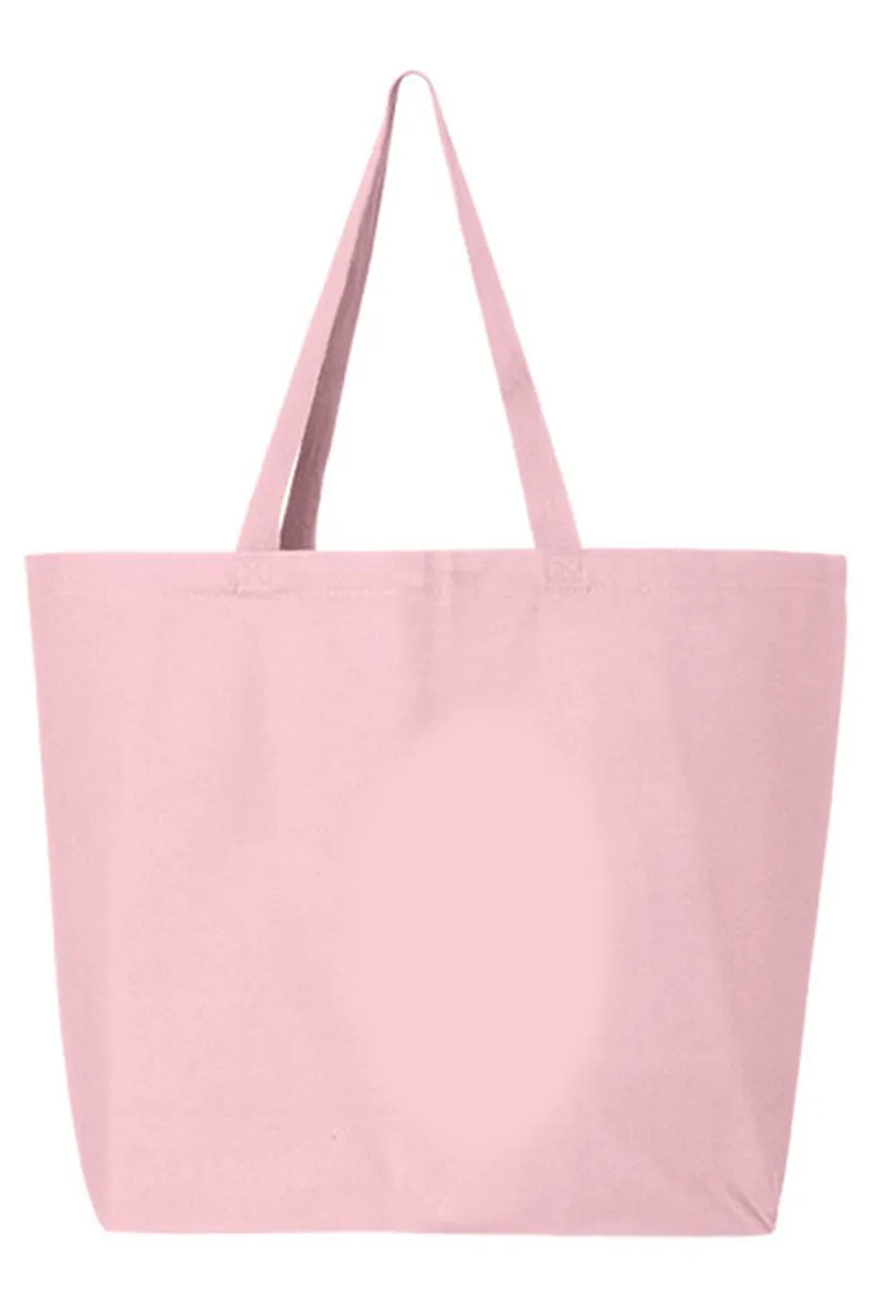 White Retro Style Pray Canvas Jumbo Tote