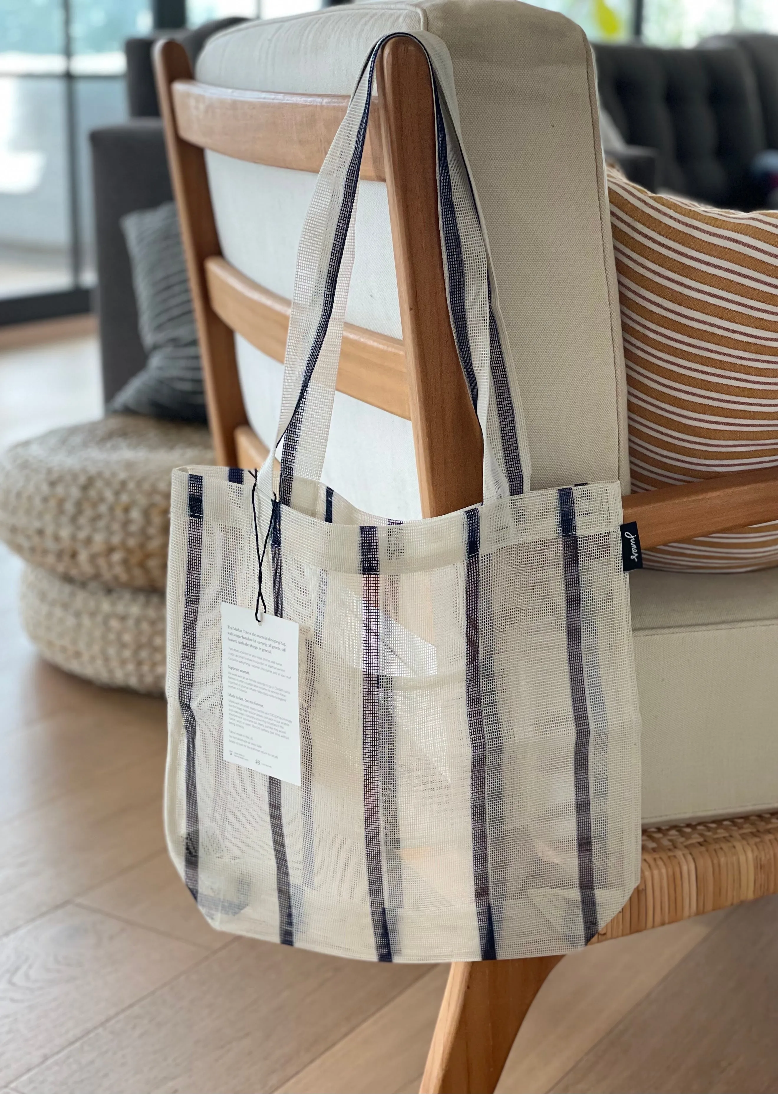 Wide Stripe Bio-Knit Market Tote