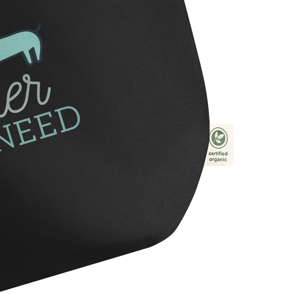 Wiener Love Large Organic Premium Canvas Tote Bags