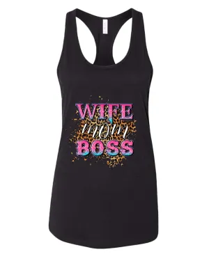 Wife Mom Boss tank top