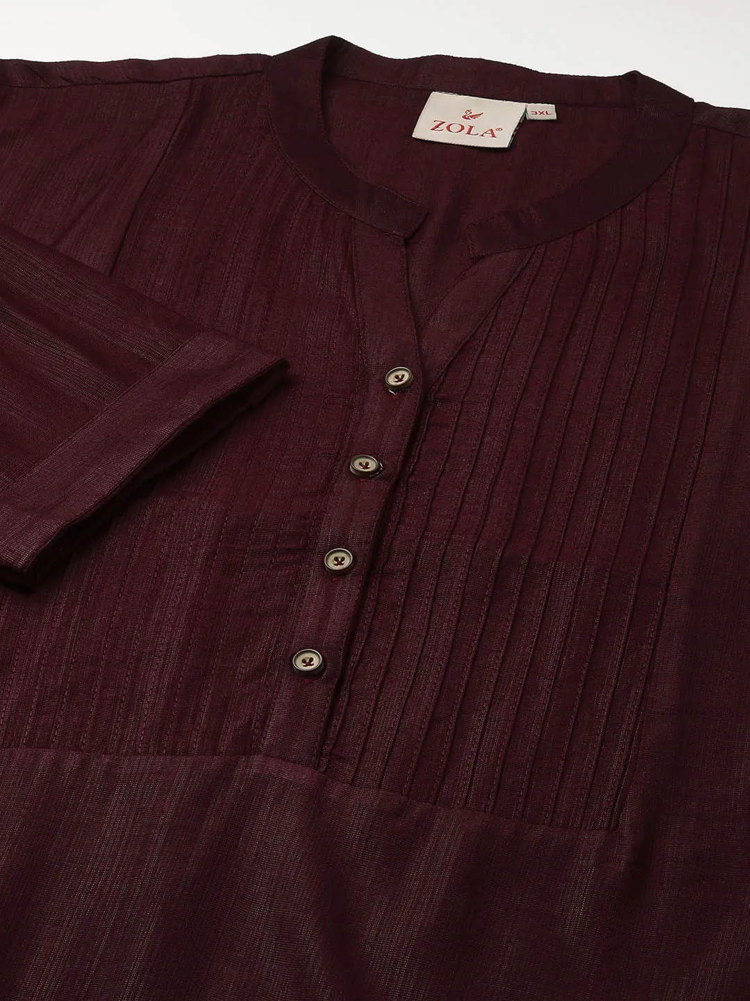 Wine Comfort Fit Rayon Tunics for Women Online in India Hip Length Straight - Zola