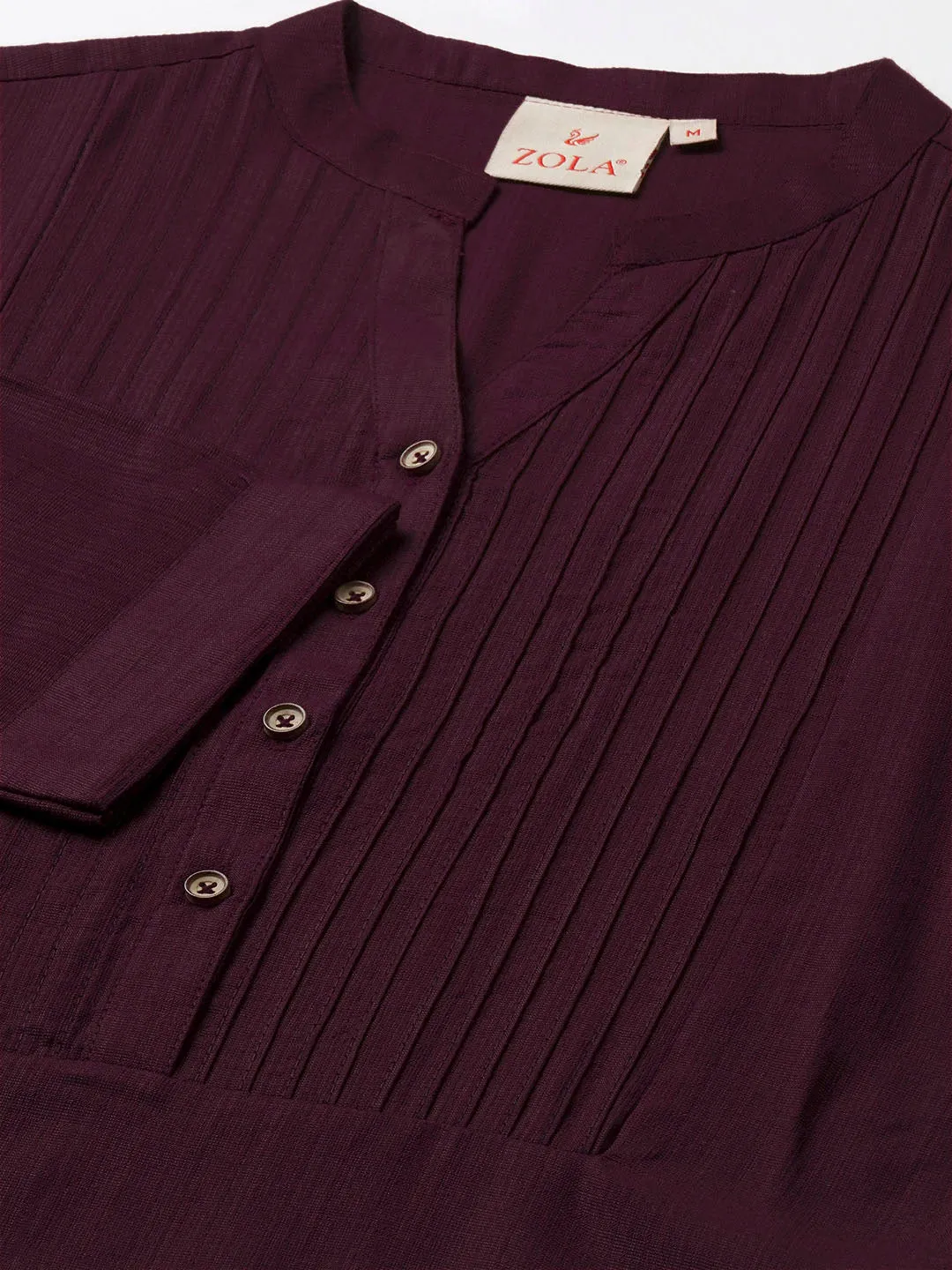 Wine Comfort Fit Rayon Tunics for Women Online in India Hip Length Straight - Zola