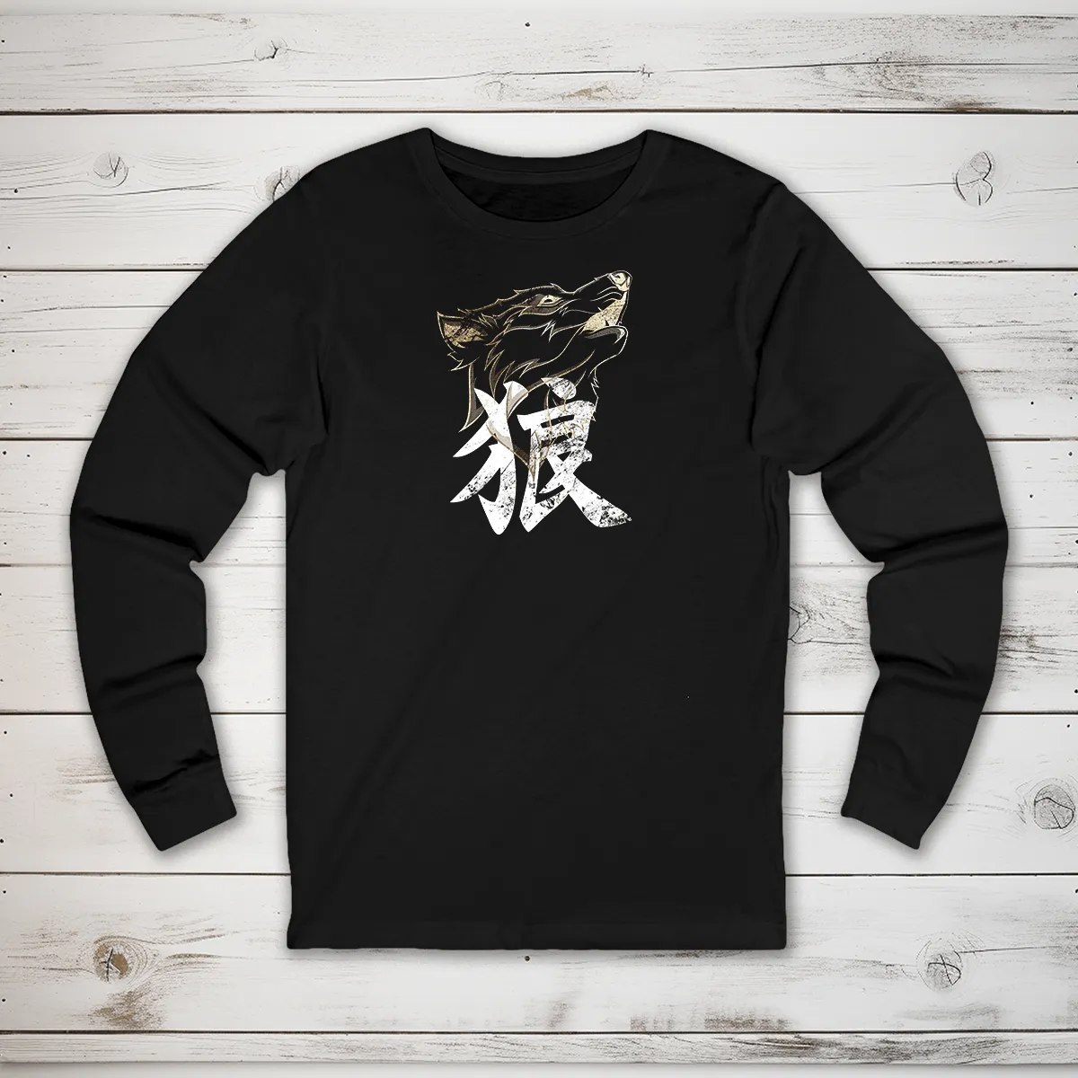 Wolf Kanji Long Sleeve T-Shirt