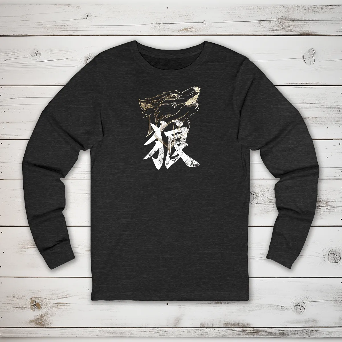 Wolf Kanji Long Sleeve T-Shirt