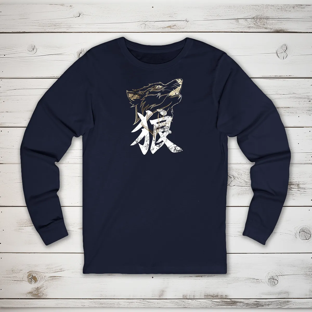 Wolf Kanji Long Sleeve T-Shirt