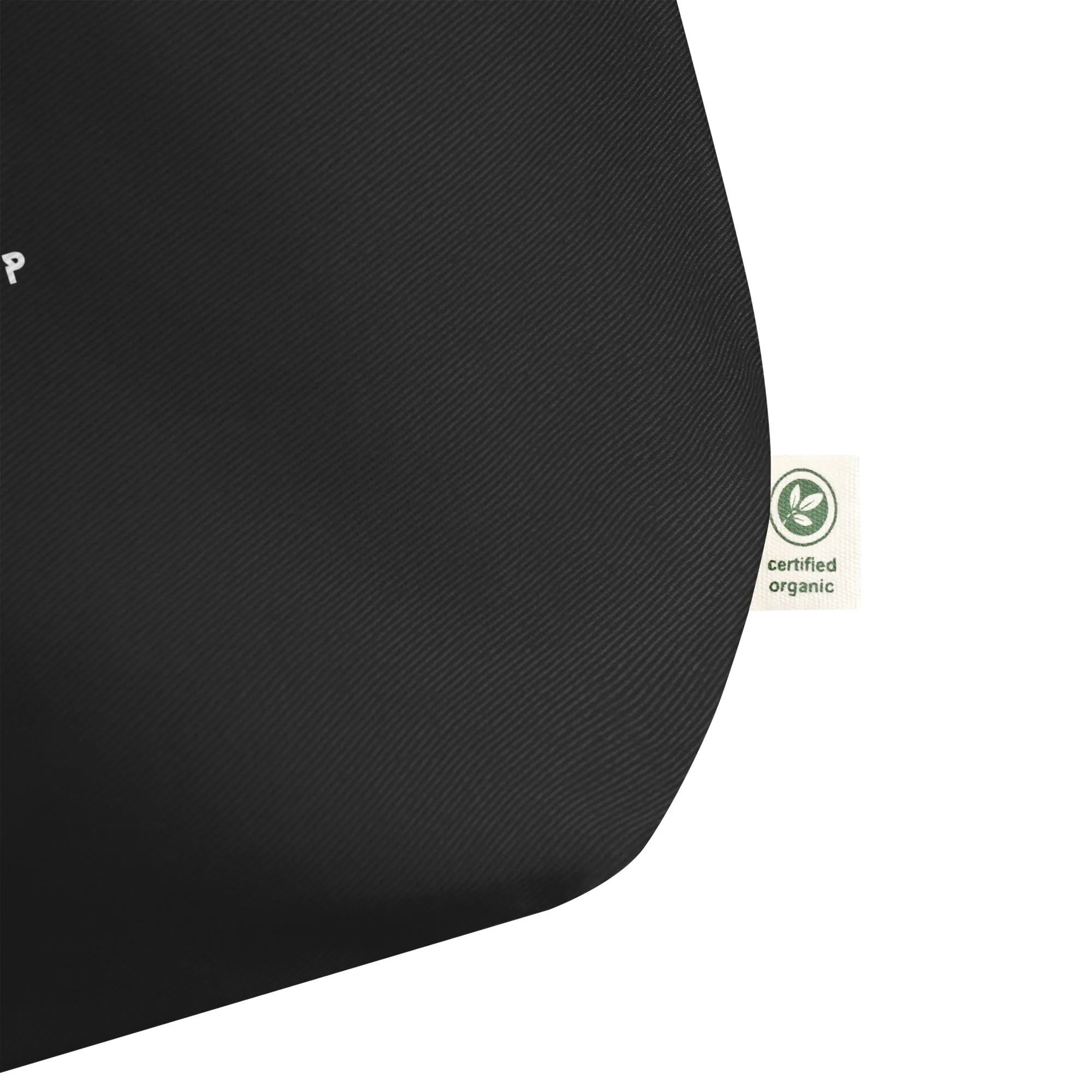 Woman Up Black Large organic tote bag