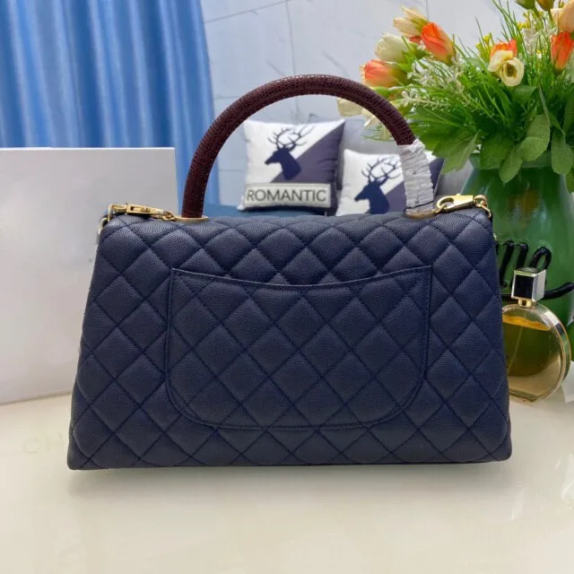 Women Leather Tote Flap Wallet Chain Genuine Handbag