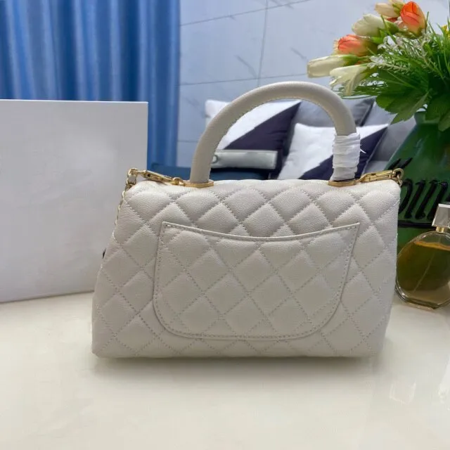 Women Leather Tote Flap Wallet Chain Genuine Handbag