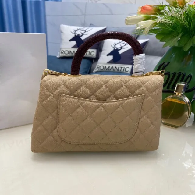 Women Leather Tote Flap Wallet Chain Genuine Handbag