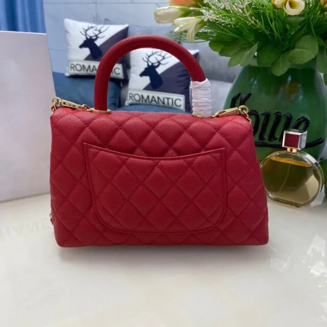 Women Leather Tote Flap Wallet Chain Genuine Handbag